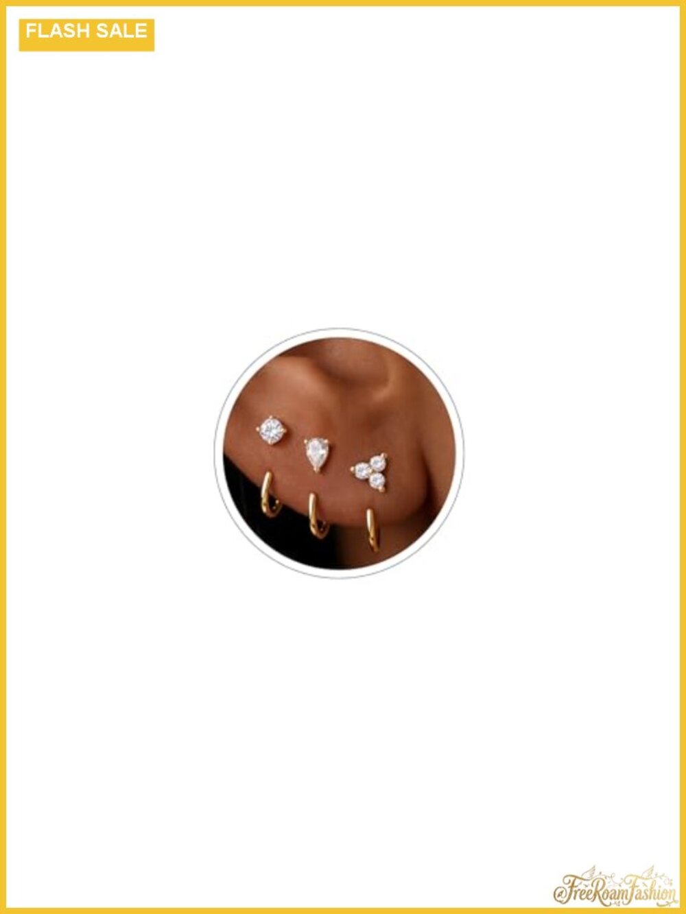 3 Pairs Backless Small Half Hoop Earrings for Women, Non Tarnish Hypoallergenic